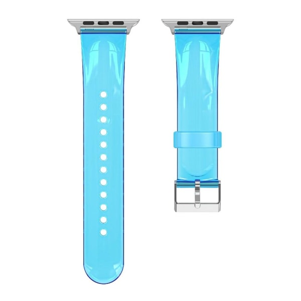 Apple Watch (41mm) transparent TPU watch strap - Transparent Blu Blå