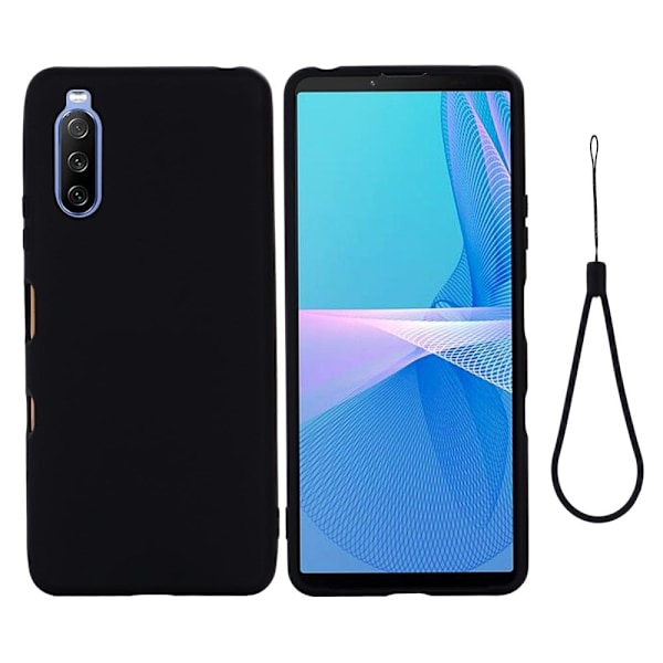 Matte Liquid Sony Xperia 10 III silikone cover - Sort Black