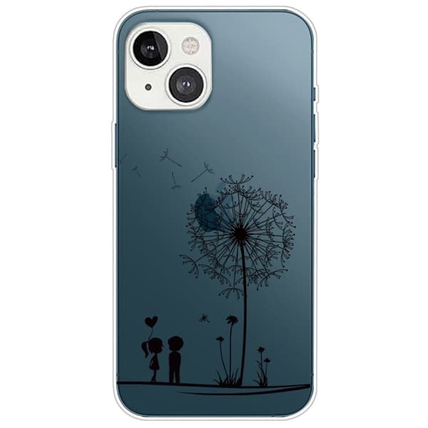 Deco iPhone 14 Plus kotelot - Voikukka Black