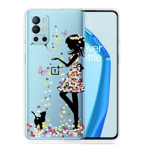 Deco OnePlus 9R Etui - Jente og Katt Multicolor