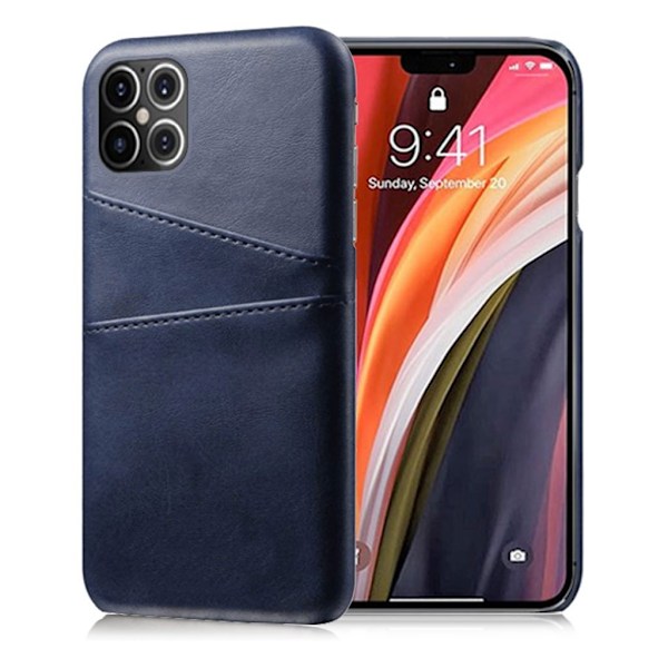 iPhone 12 Pro Max skal med korthållare - Blå Blå