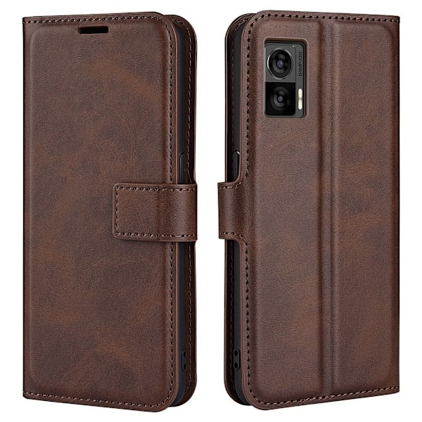 Læderetui med Pung til Motorola Edge 30 Neo - Brun Brown