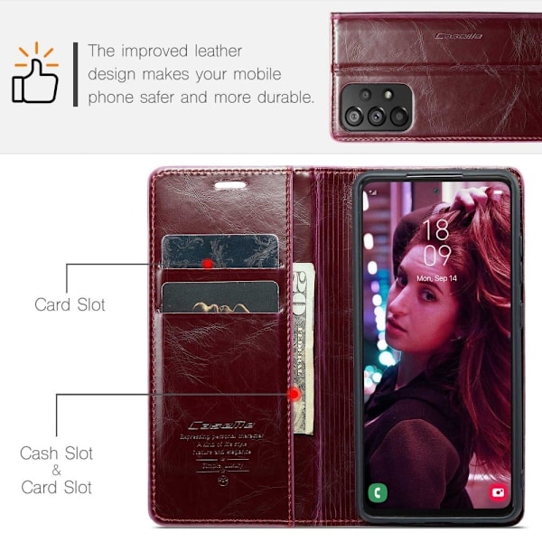 CaseMe Samsung Galaxy A53 5G Smooth Etui - Rød Red