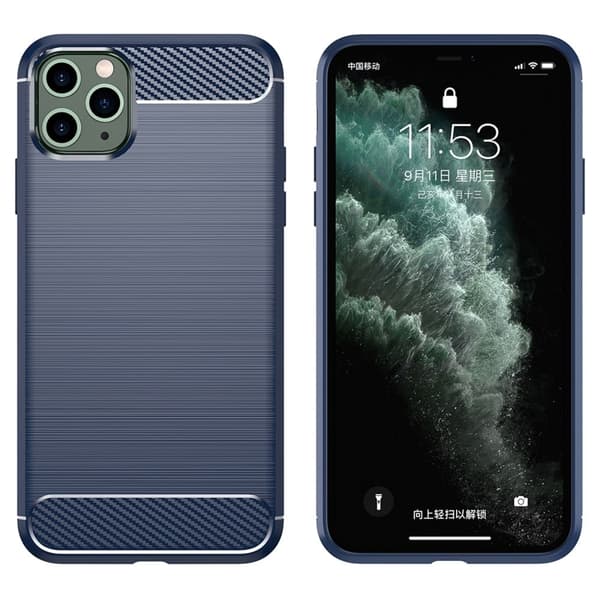 Carbon Flex Suojakotelo iPhone 11 Pro - Sininen Blue