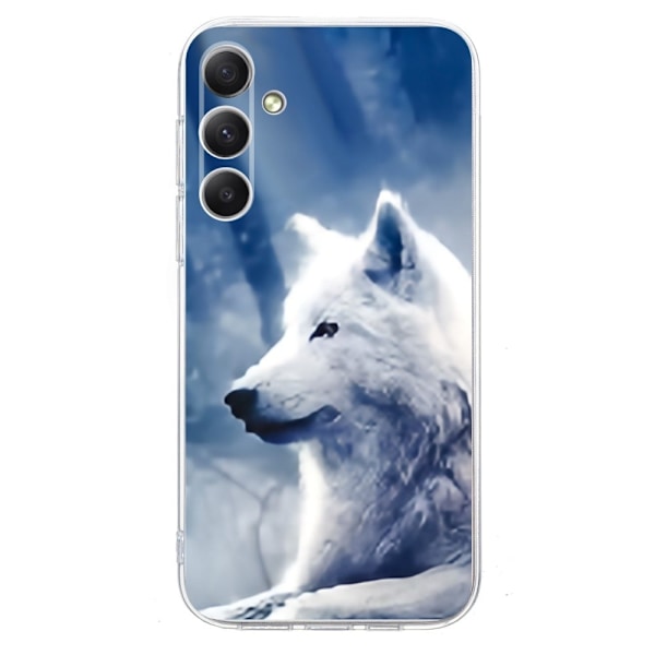 Vibe Samsung Galaxy A55 deksel - Hvit Ulv Blue