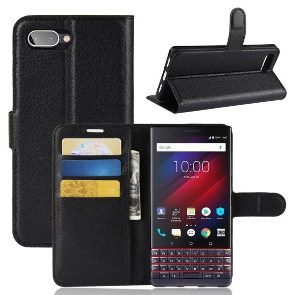 Classic BlackBerry KEY2 LE flip kotelot - Musta Black