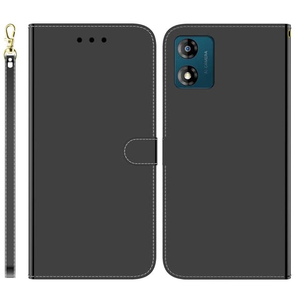 Mirror Motorola Moto E13 Läppäkotelo - Musta Black