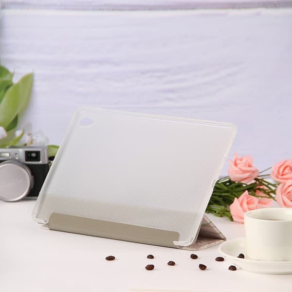Huawei MediaPad M6 10.8 Trippelt Mønster Lær Flippetui - Blomst Silver grey