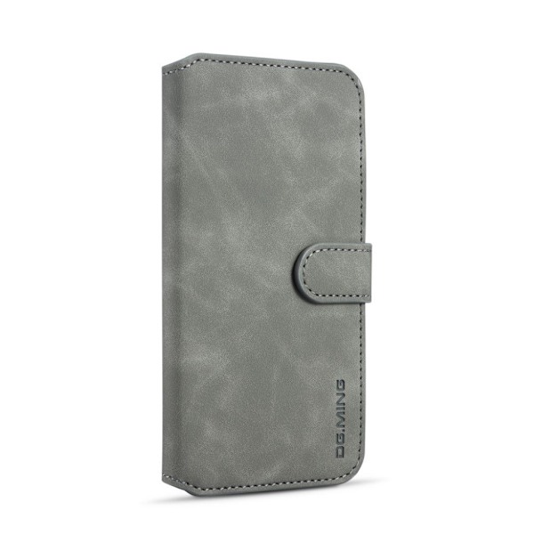 DG.MING Samsung Galaxy M20 Retro Etui - Grå Silver grey