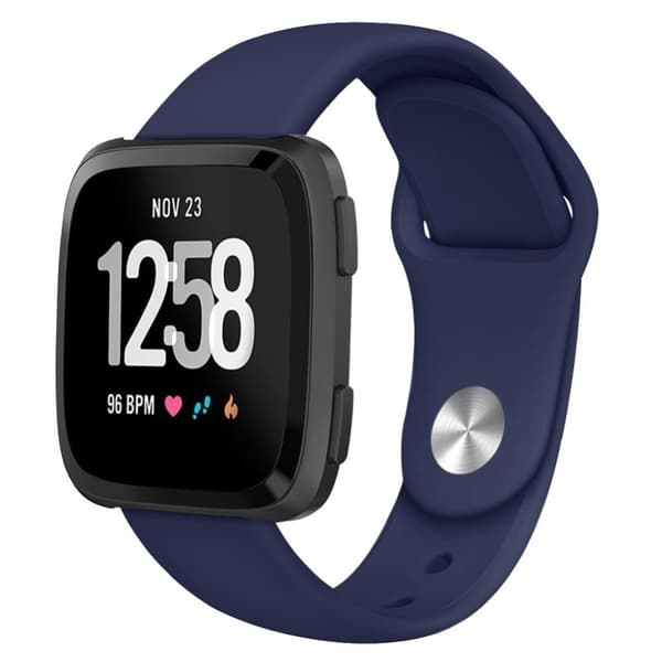 Fitbit Versa Lite Silikon Klokkereim - Størrelse: S / Mörkblå Blue