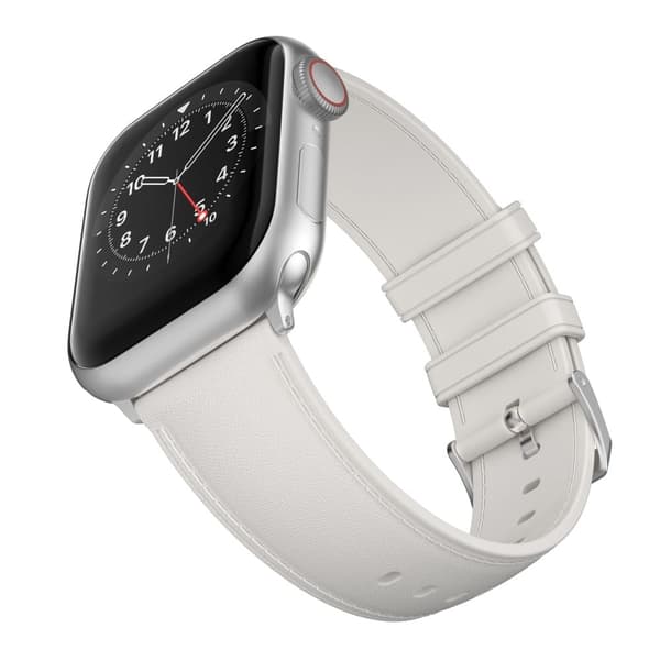 Fleksibelt klokkerem Apple Watch Series 41mm - 40mm - 38mm Stitching Lines Watchstrap - Stjernelys Silver grey