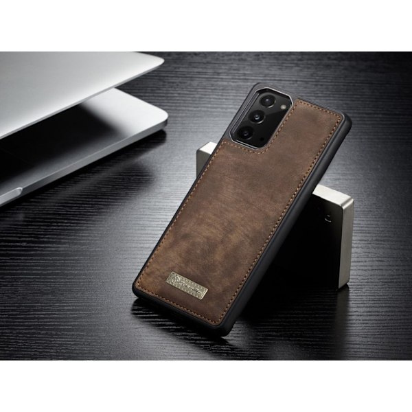 CaseMe Samsung Galaxy Note 20 vetoketjullinen lompakkokotelo - Ruskea Brown