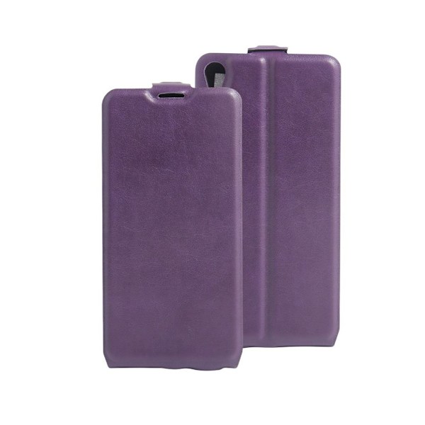 Amdrup vertikalt flip-etui i læder til Sony Xperia E5 - Lilla Purple
