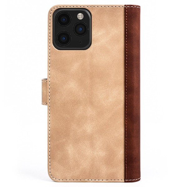 Tvåfärgat iPhone 11 Pro Max fodral i läder - Gul Gul