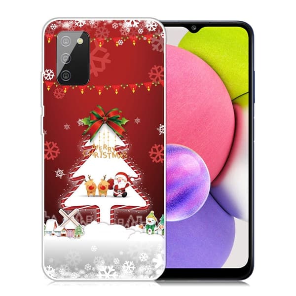 Juleveske til Samsung Galaxy A03s - Juletre Og Snøfnugg White