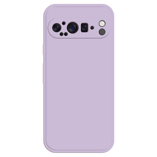 Google Pixel 9 Pro fleksibelt etui med lige kantbeskyttelse Telefoncover - Lilla Purple