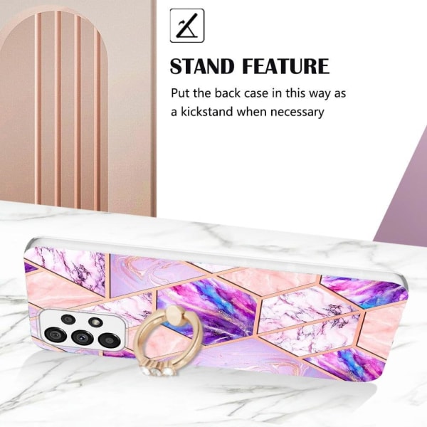 Marmormotiv Samsung Galaxy A13 4G skal - Ljust Lila Lila