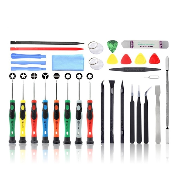 JF-8136 32-i-1 verktygs-kit  reparera Iphone Samsung Huawei multifärg