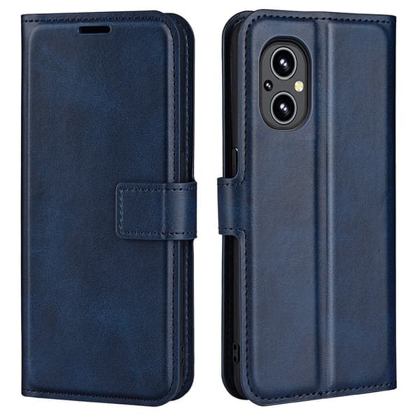 Hållbart konstläder OnePlus Nord N20 5G fodral med plånbok - Blå Blå