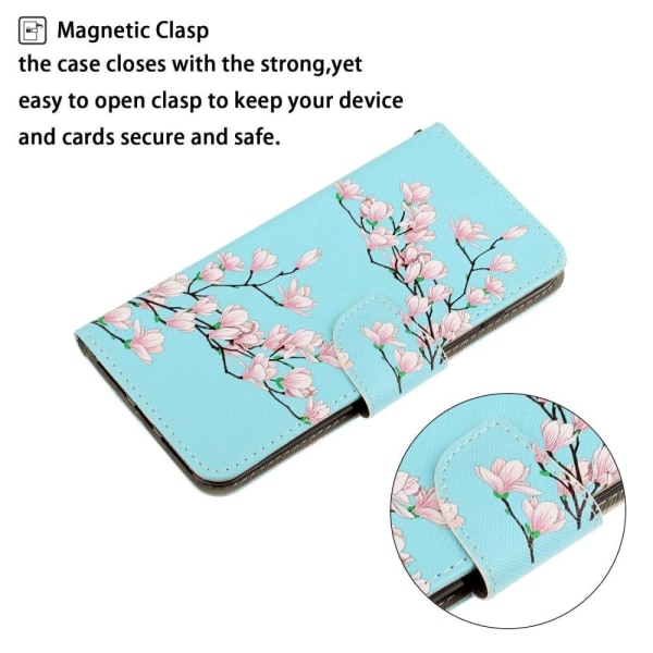 Wonderland Samsung Galaxy S22 Plus Flip Etui - Magnolia Blomst Blue