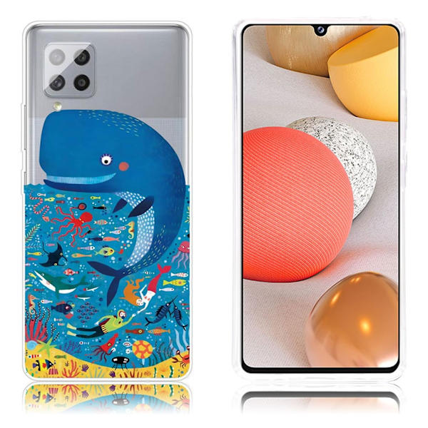 Deco Samsung Galaxy A42 5G Etui - Hval Blue
