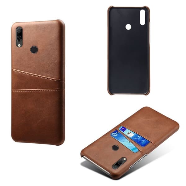 Huawei Y7 2019 skal med korthållare - Brun Brun