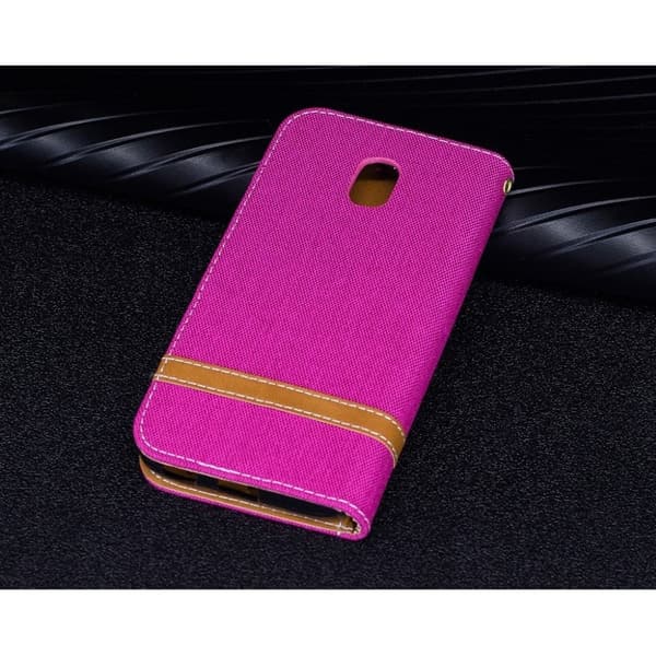 Samsung Galaxy J3 (2017) Tofarget etui – Rosa og gul Pink