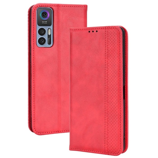 Bofink Vintage TCL 30 5G / TCL 30 / TCL 30 Plus nahkakotelo - Punainen Red