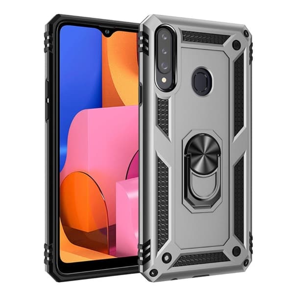 Bofink Combat Samsung Galaxy A20s etui - Sølv Silver grey