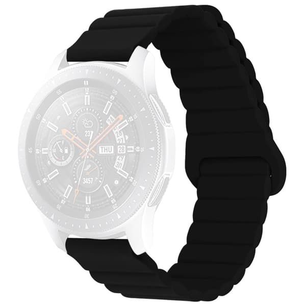 20mm universaali silikoninen ranneke - Musta Black