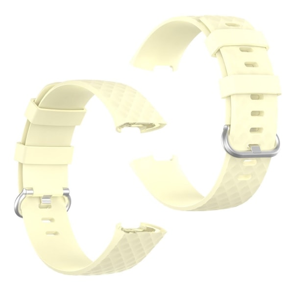 Fitbit Charge 3 / 4 hållbar klockarmband - Light gul Gul