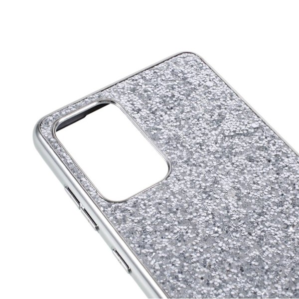 Glitter Samsung Galaxy A52 5G skal - Silver/Grå Silvergrå