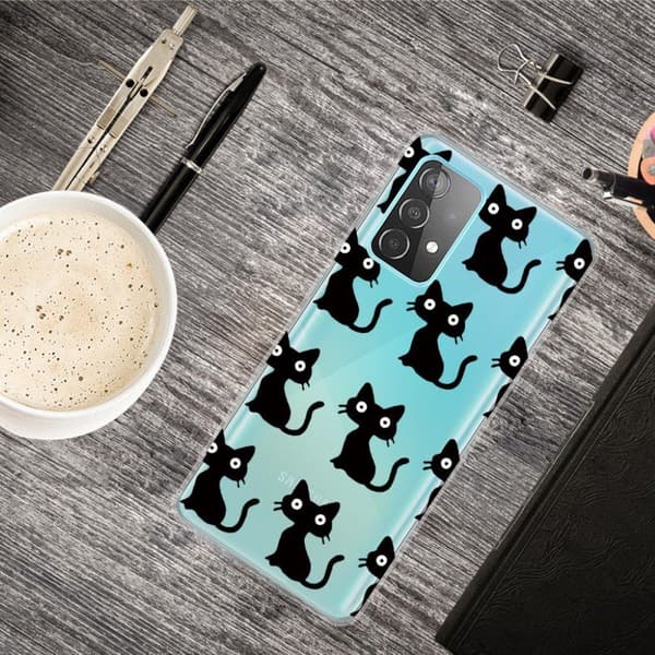 Deco Samsung Galaxy A72 5G etui - sort kat Black