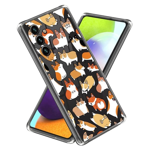 Deco Oppo A15 skal - Hundar Klistermärke Brun