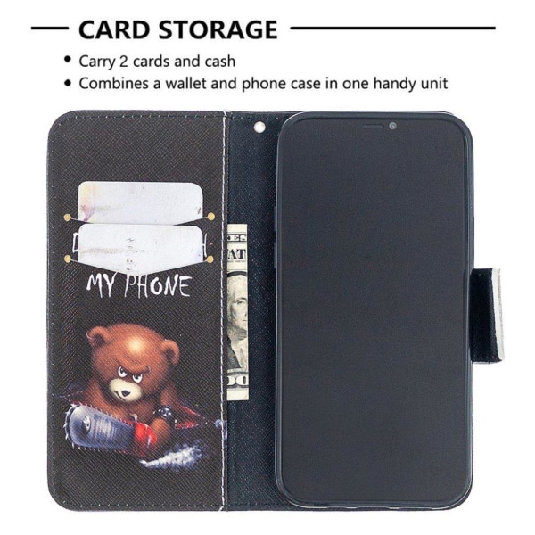 Wonderland iPhone 12 / 12 Pro flip case - Fierce Bear Red