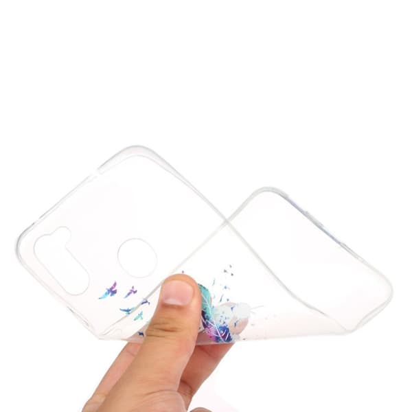 Deco Samsung Galaxy M11 Cover - Fjer og Fugle Multicolor