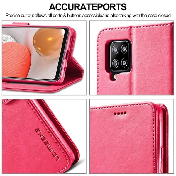 LC.IMEEKE Samsung Galaxy A42 5G flip case - Ruusu Red