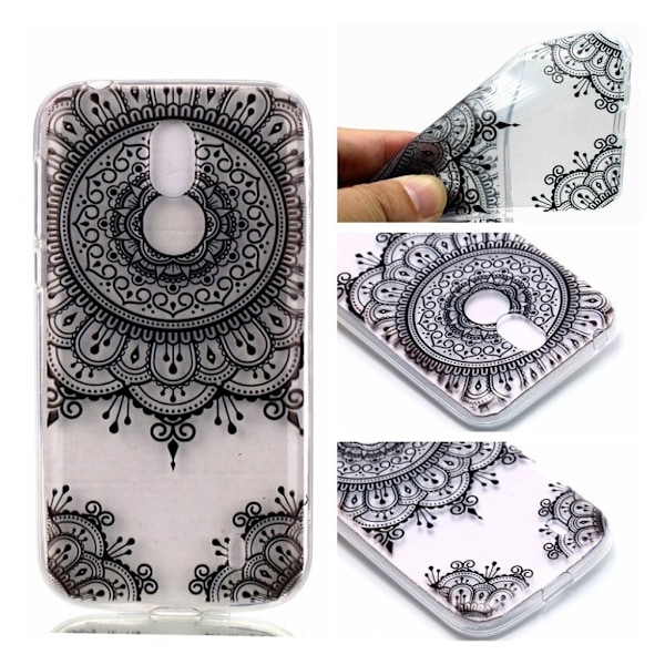 Nokia 1 mobilskal skyddande TPU material mönster - Mandala Grön