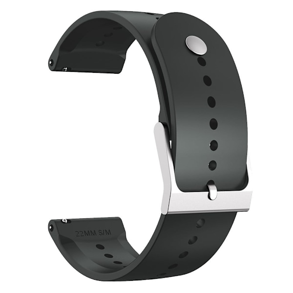 22 mm universal klockarmband i silikon - Mörkgrå Silvergrå