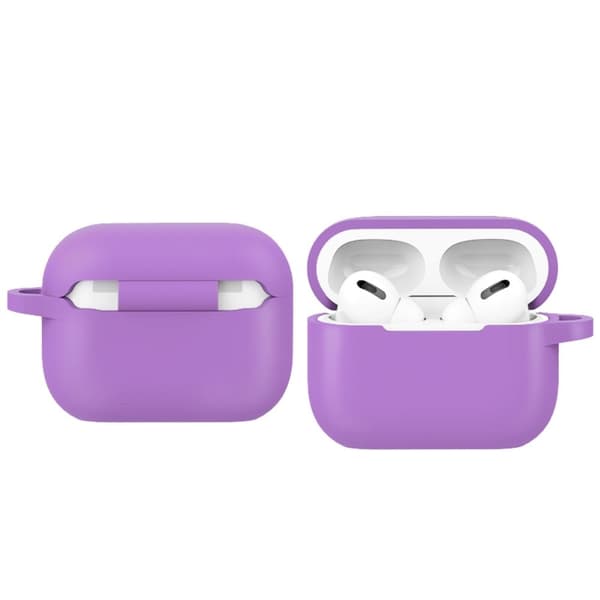 AirPods Pro 2 silikonfodral med spänne - Violett Lila