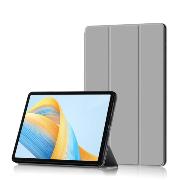 Honor Pad V8 Pro 12,1" Tri-fold Stander Folio Tablet Etui Cover Vegansk Læder Tablet Cover - Grå Silver grey