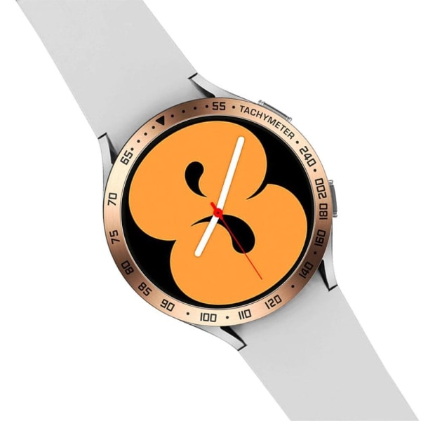 Samsung Galaxy Watch 4 (44mm) - cool ram i rostfritt stål - Roséguld / Svart multifärg