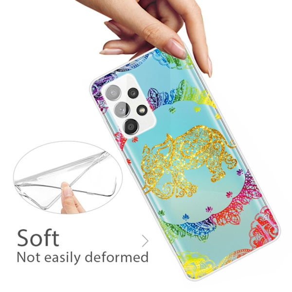 Deco Samsung Galaxy A33 5G Etui - Elefant Mandala Mønster Multicolor