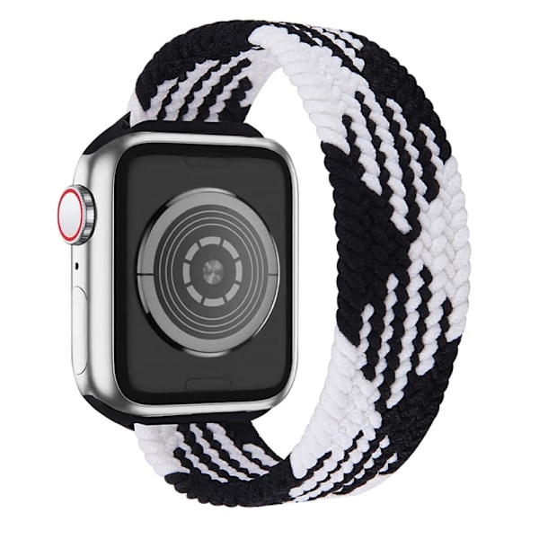 Apple Watch Series 8 (41mm) elastiskt vävt klockarmband - Svart + Svart Svart