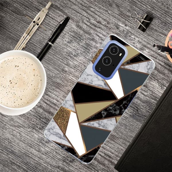 Marble OnePlus 9 Pro Etui - Earthly Klinkekule Fragmenter Multicolor