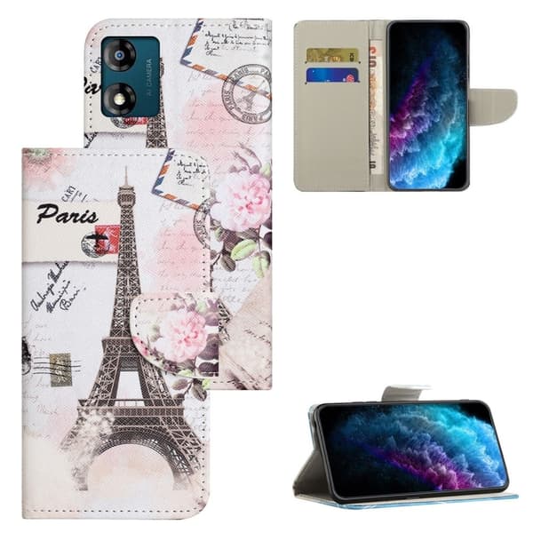 Wonderland Motorola Moto E13 Flippetui - Tower Pink
