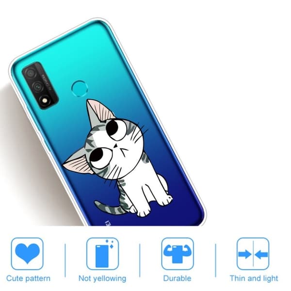 Deco Huawei P Smart 2020 skal - Katt Vit
