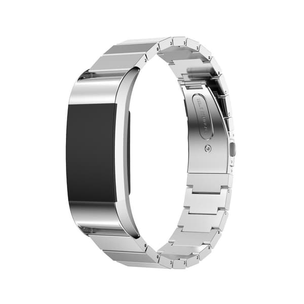 Fitbit Charge 2 316L Ruostumaton Teräs Kellon Ranneke - Hopea Silver grey