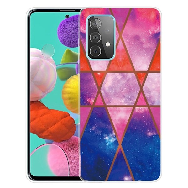 Marble design Samsung Galaxy A23 cover - Rose / Orange / Blå Multicolor