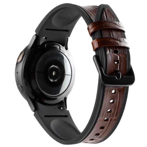 Samsung Galaxy Watch 5 / 4 / 3  genuine leather and silicone wat Brun